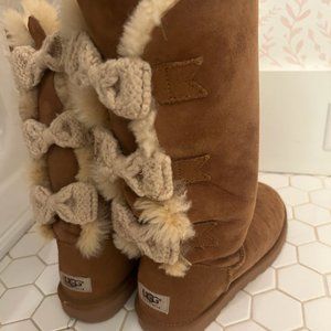 UGG bailey bow knit bow boots